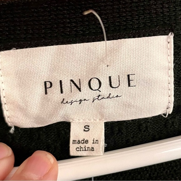 Pinque Size Small Long Sleeve Black Sweater  Boho Chic Size Small Witchy Modest - Picture 6 of 10